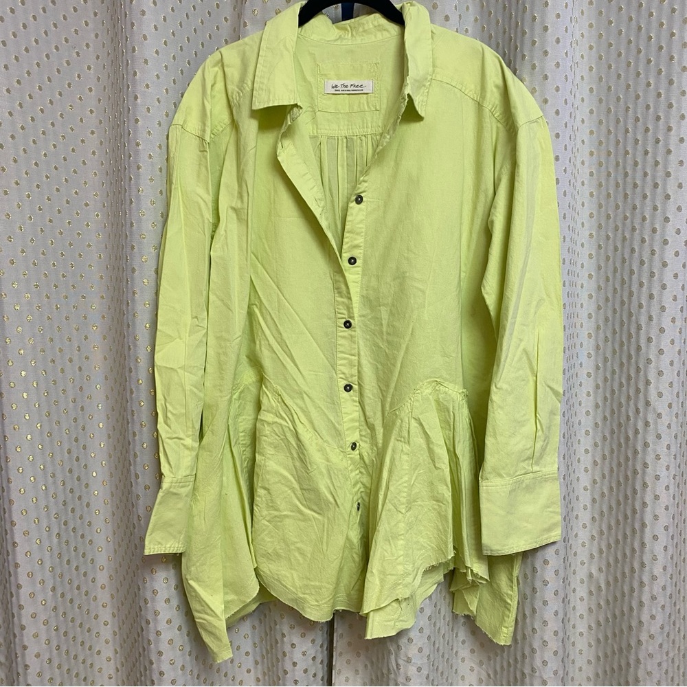 Free People Freya Poplin Button Down Tunic